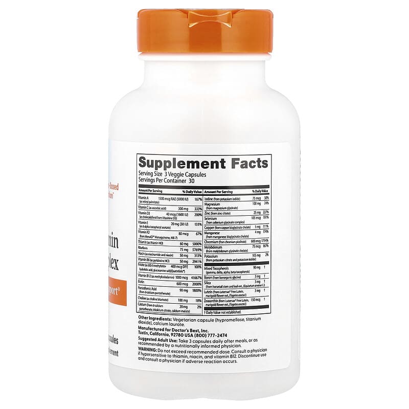 Doctor's Best, Multi-Vitamin Mineral Complex, 90 Veg Capsules