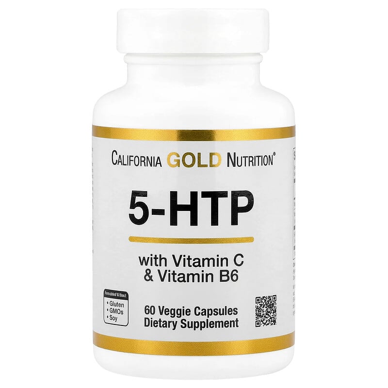 California Gold Nutrition, 5-HTP with Vitamin B6 & Vitamin C, 60 Veggie Capsules