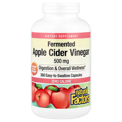 Natural Factors, Fermented Apple Cider Vinegar, 360 Easy-to-Swallow Capsules