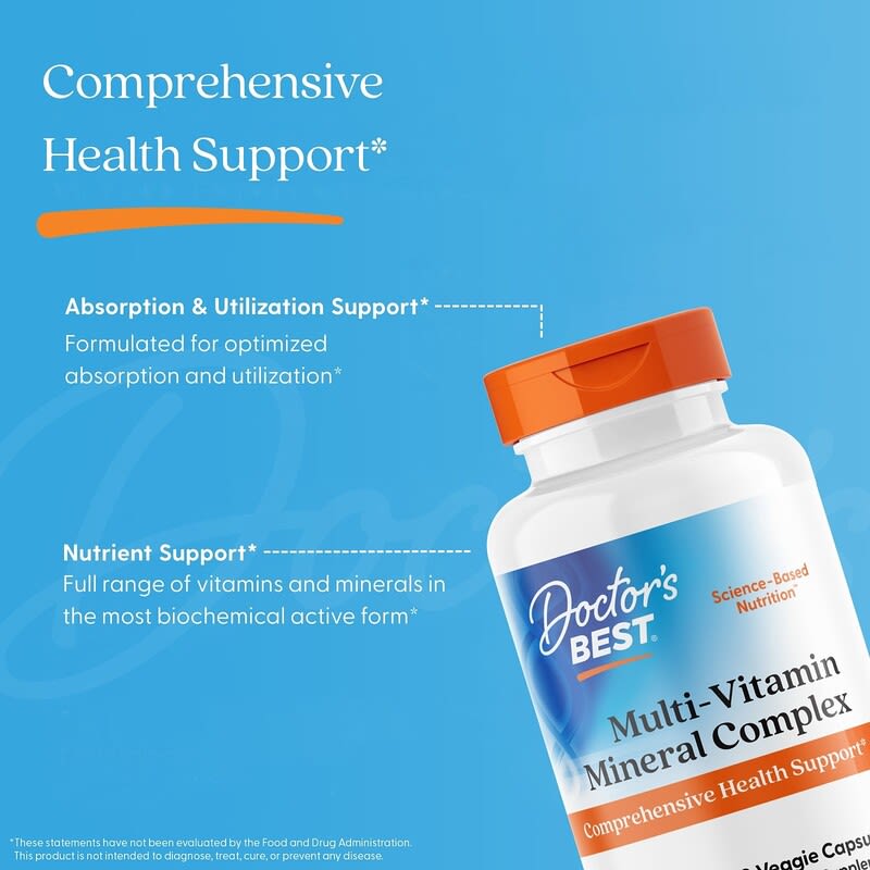 Doctor's Best, Multi-Vitamin Mineral Complex, 90 Veg Capsules