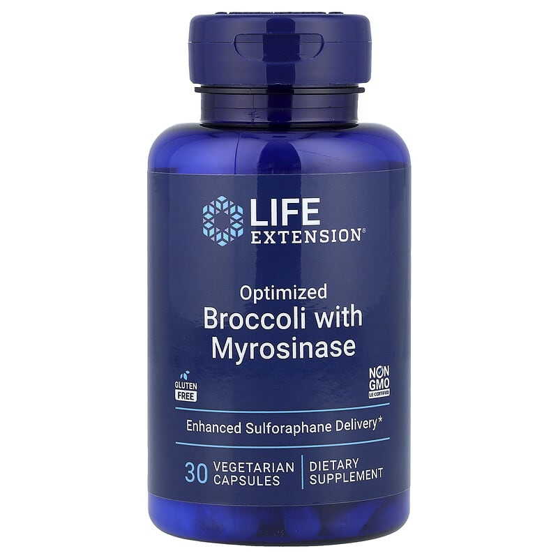 Life Extension, Optimised Broccoli and Myrosinase, 30 Vegetarian Capsules