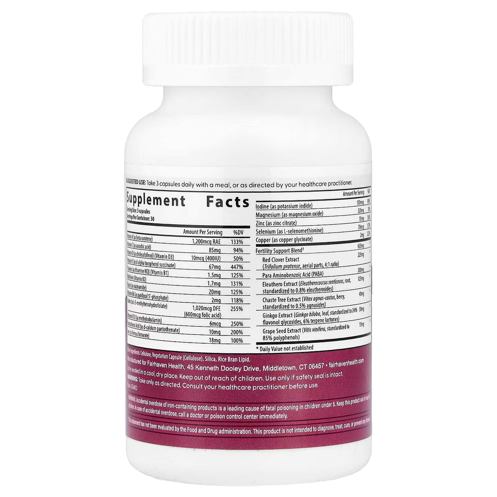 Fairhaven Health, FertilAid® Multivitamin For Women, 90 Capsules