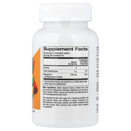 California Gold Nutrition, Chewable Magnesium for Children, Cherry, 90 Vegetarian Tablets (50 mg per Tablet)