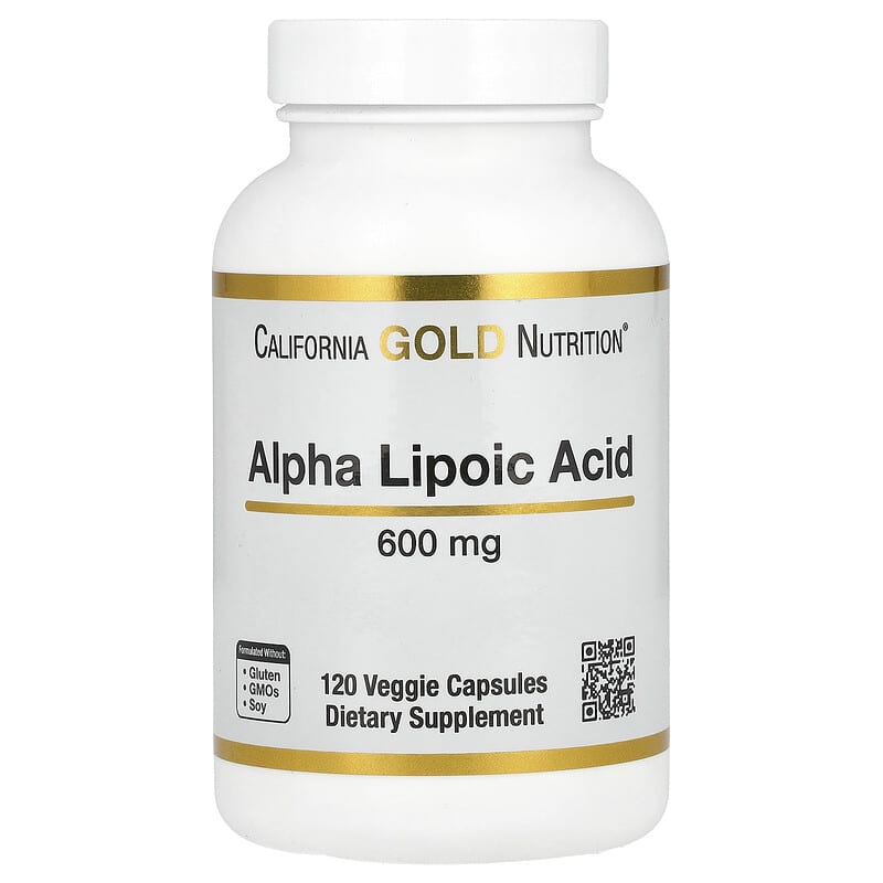 California Gold Nutrition, Alpha Lipoic Acid, 600 mg, 60 Veggie Capsules