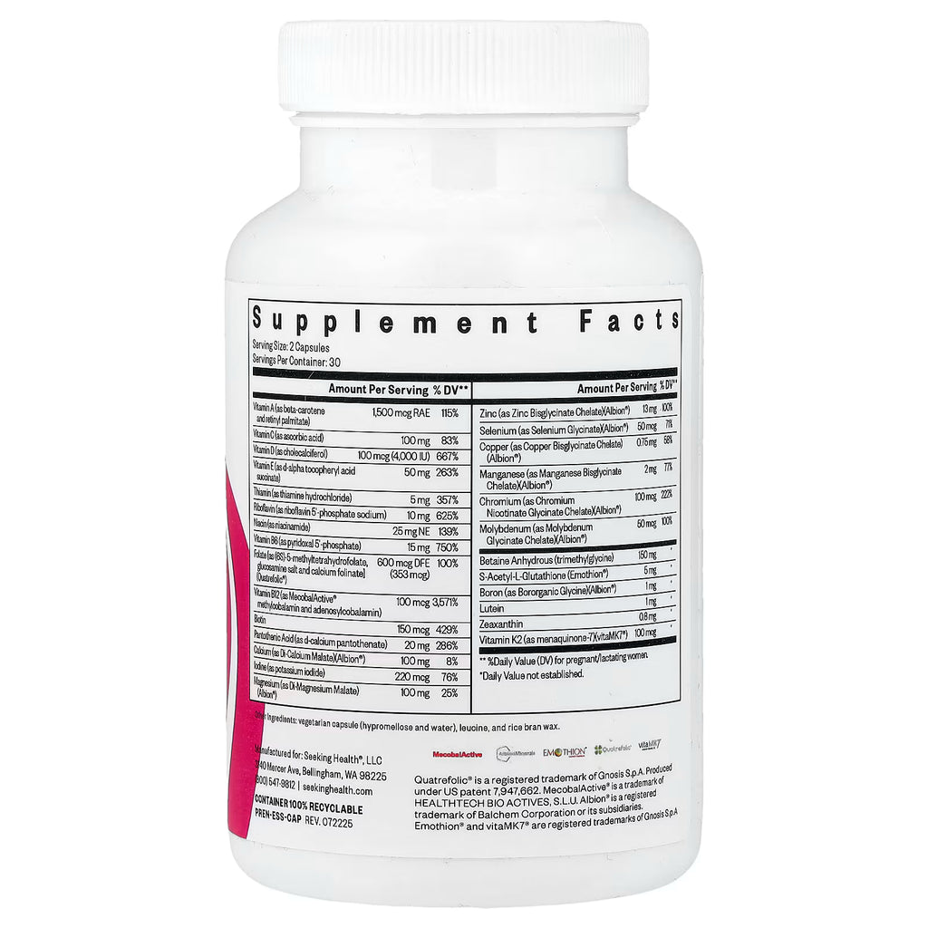 Seeking Health, Prenatal Essentials, 60 Capsules