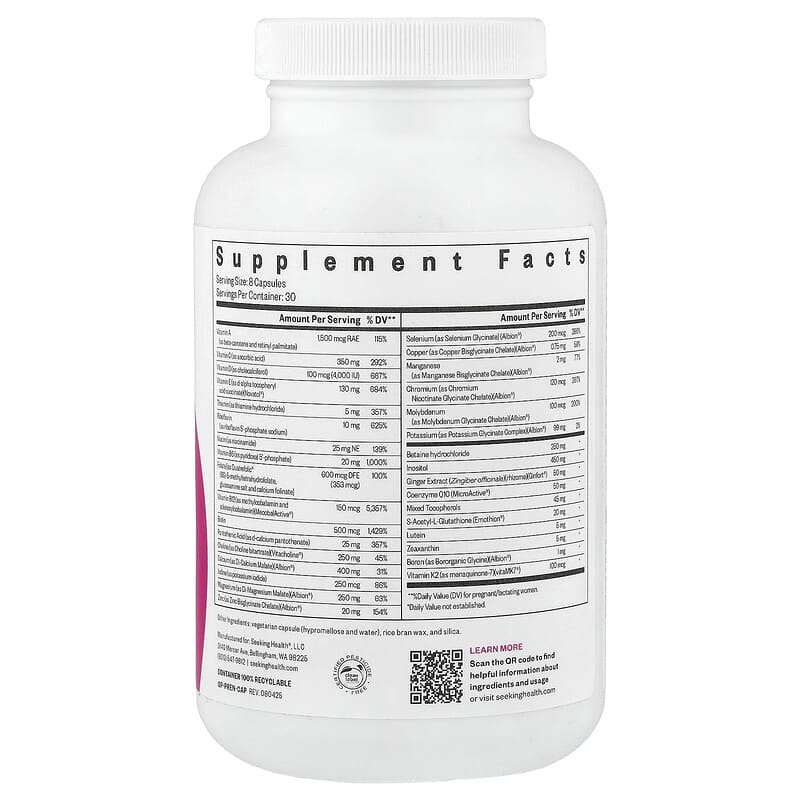 Seeking Health, Optimal Prenatal, 240 Capsules