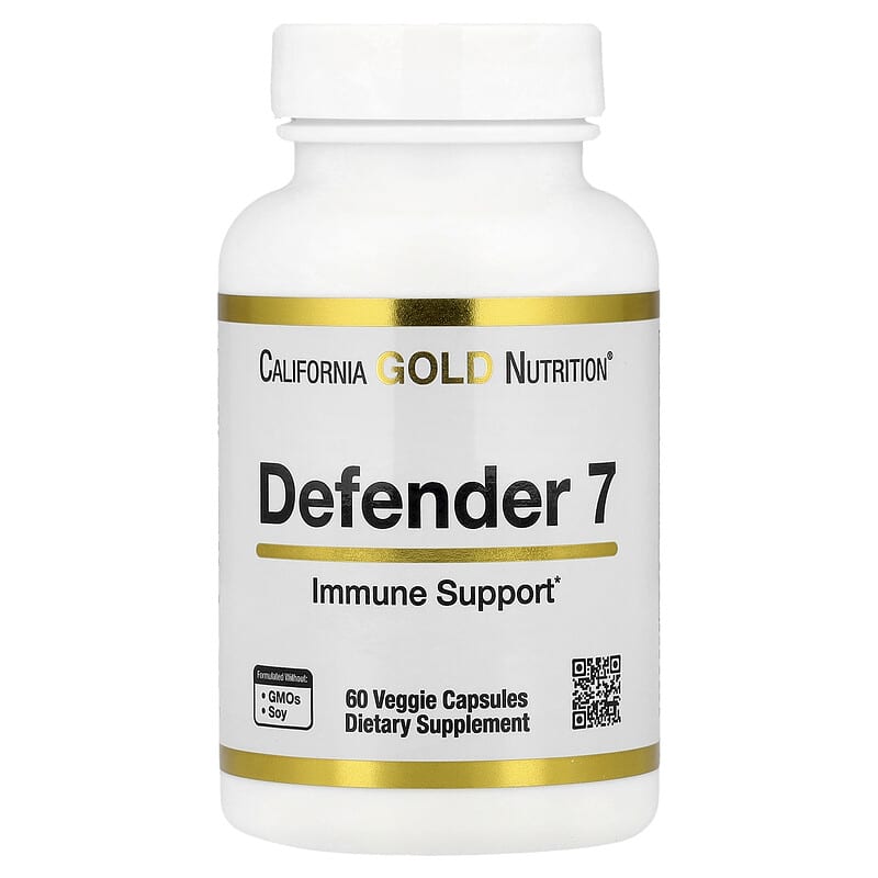 California Gold Nutrition, Immune Complex + 7, with A, C, D, B6, Zinc, Selenium & Beta Glucan, 60 Veggie Capsules