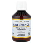 California Gold Nutrition, Cod Liver Oil with Omega-3 Fatty Acids, EPA, DHA, Vitamins A and D, Norwegian, Triglyceride Form, Natural Lemon, 6.7 fl oz (200 ml)