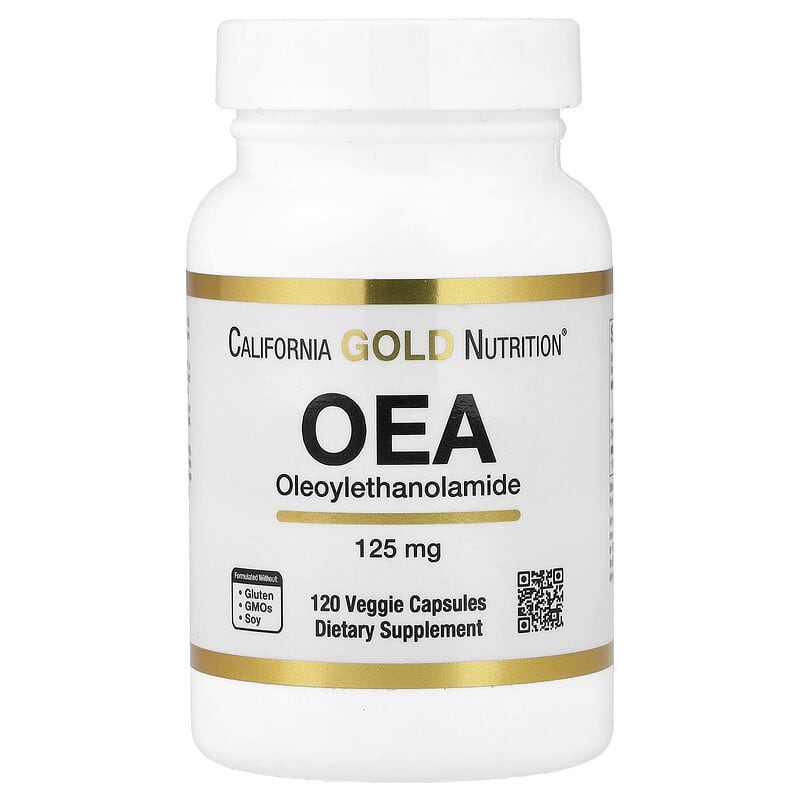California Gold Nutrition, OEA Oleoylethanolamide, 125 mg, 120 Veggie Capsules