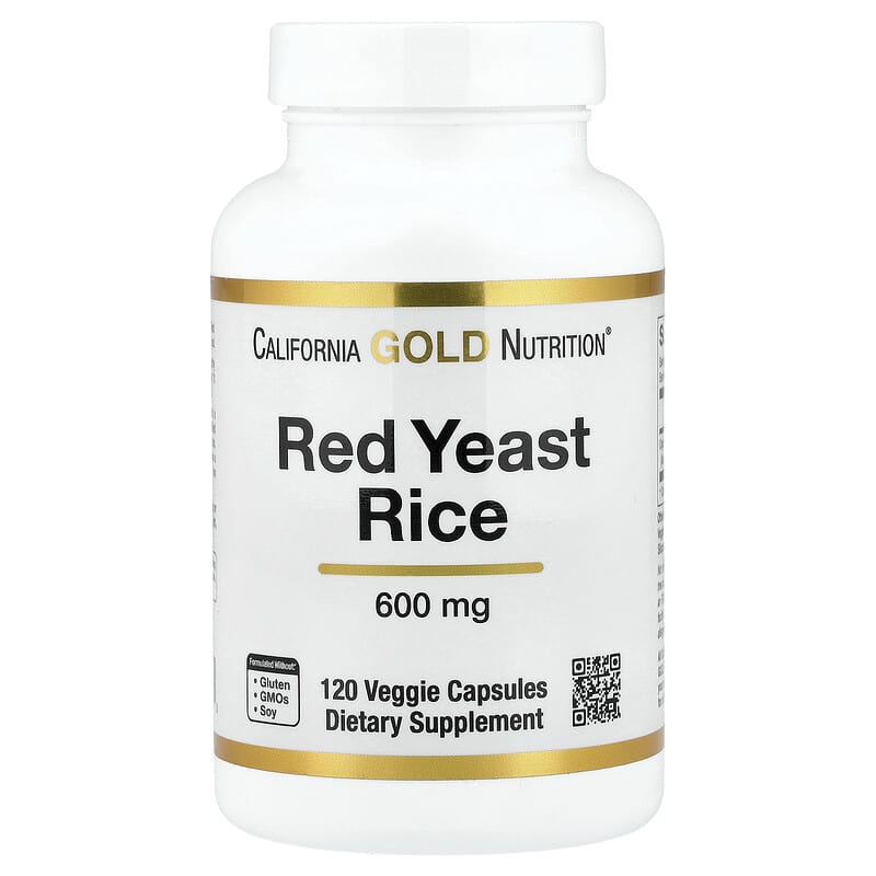 California Gold Nutrition, Red Yeast Rice, 600 mg, 120 Veggie Capsules
