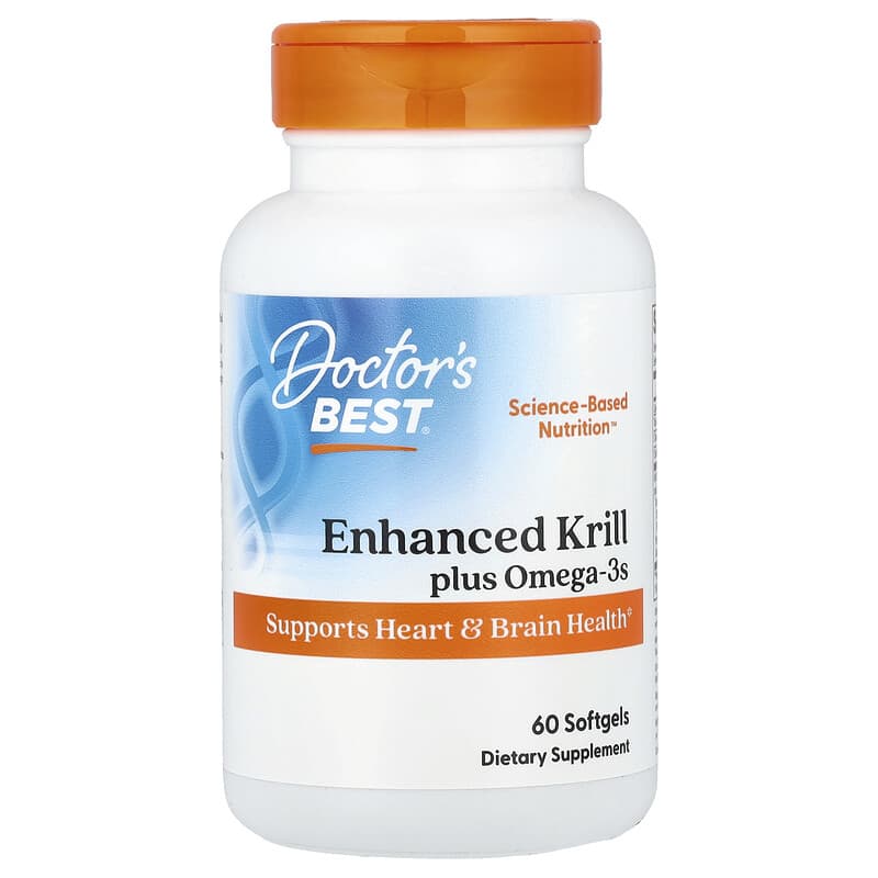 Doctor's Best, Enhanced Krill Plus Omega-3s, 60 Softgels