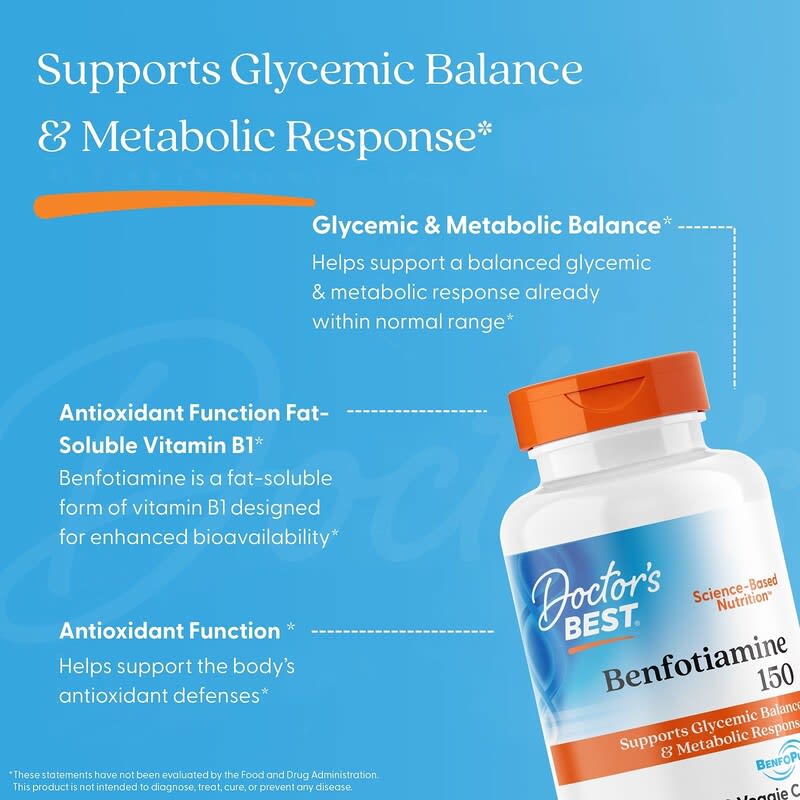 Doctor's Best, Benfotiamine 150, 150 mg, 120 Veggie Caps
