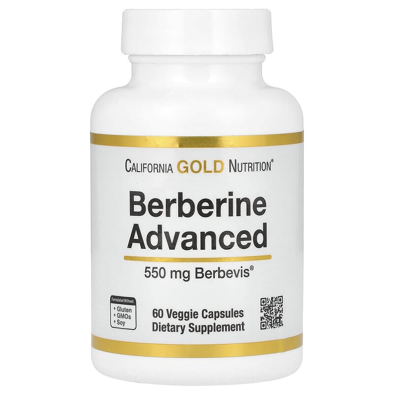 California Gold Nutrition, Berberine Advanced, Berbevis Phytosome with Berberine Phospholipid, 550 mg, 60 Veggie Capsules