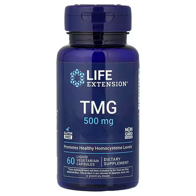 Life Extension, TMG, 500 mg, 60 Liquid Vegetarian Capsules