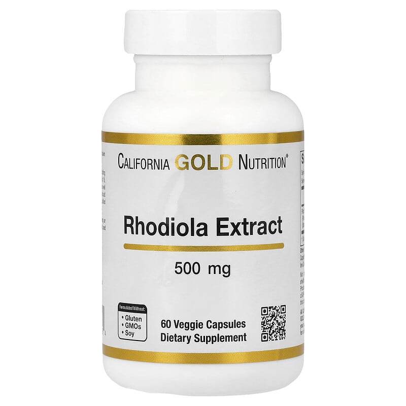 California Gold Nutrition, Rhodiola Extract, 500 mg, 60 Veggie Capsules