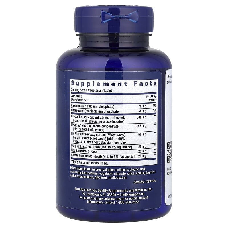 Life Extension, Women's Health, Oestrogen for Women, 30 Vegetarian Tablets