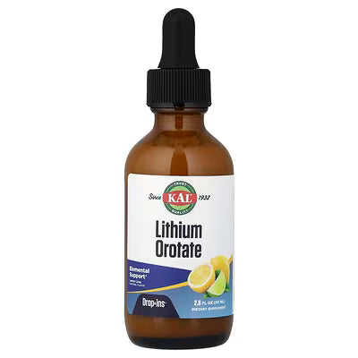 KAL, Lithium Orotate Drops, Lemon Lime, 2 fl oz (59 ml)