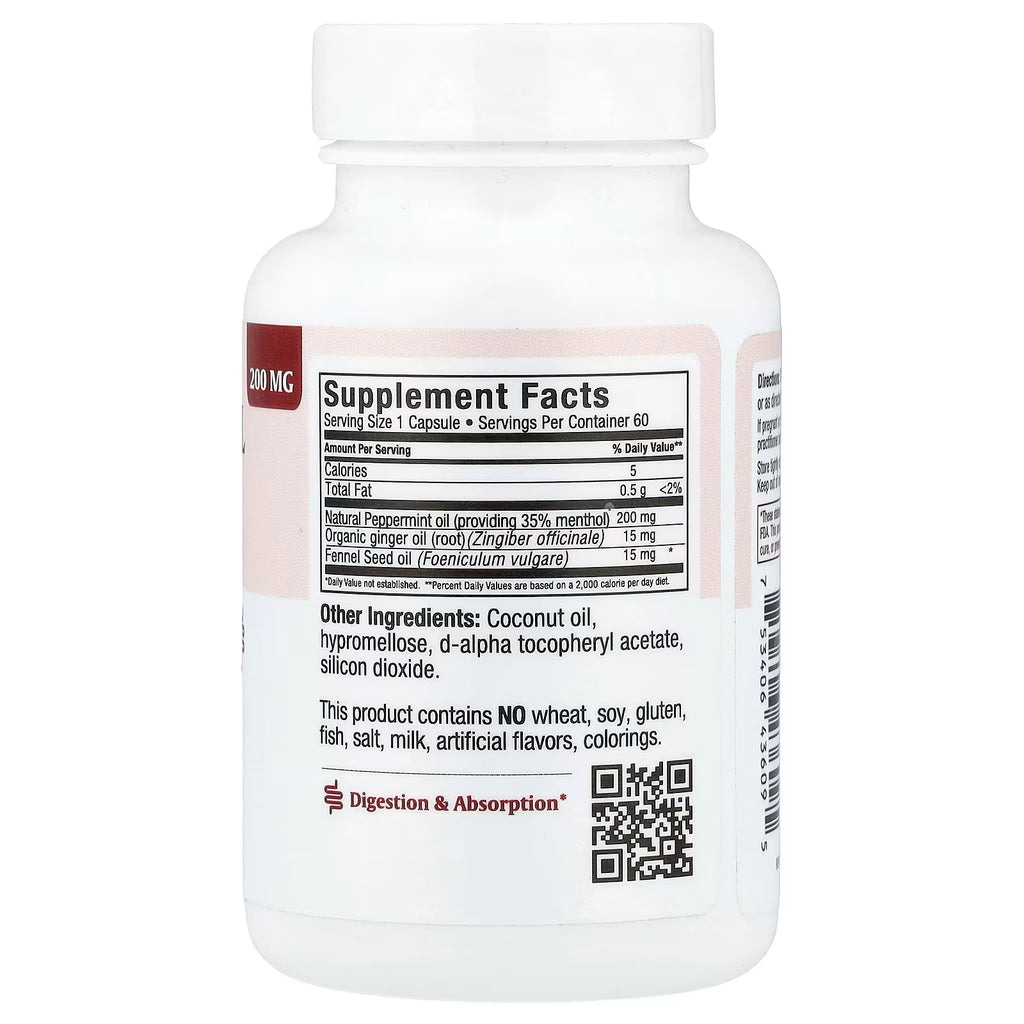 Maxi Health, Peppermint Oil, 60 Liquid Delayed Release Caps