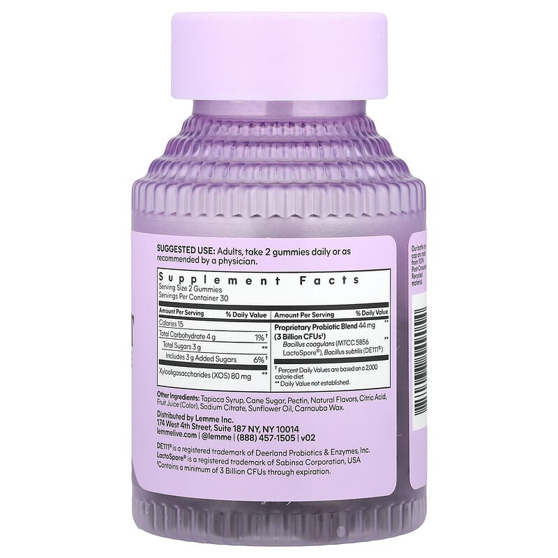Lemme, Debloat, Daily Digestive Probiotic Gummies, 60 gummies