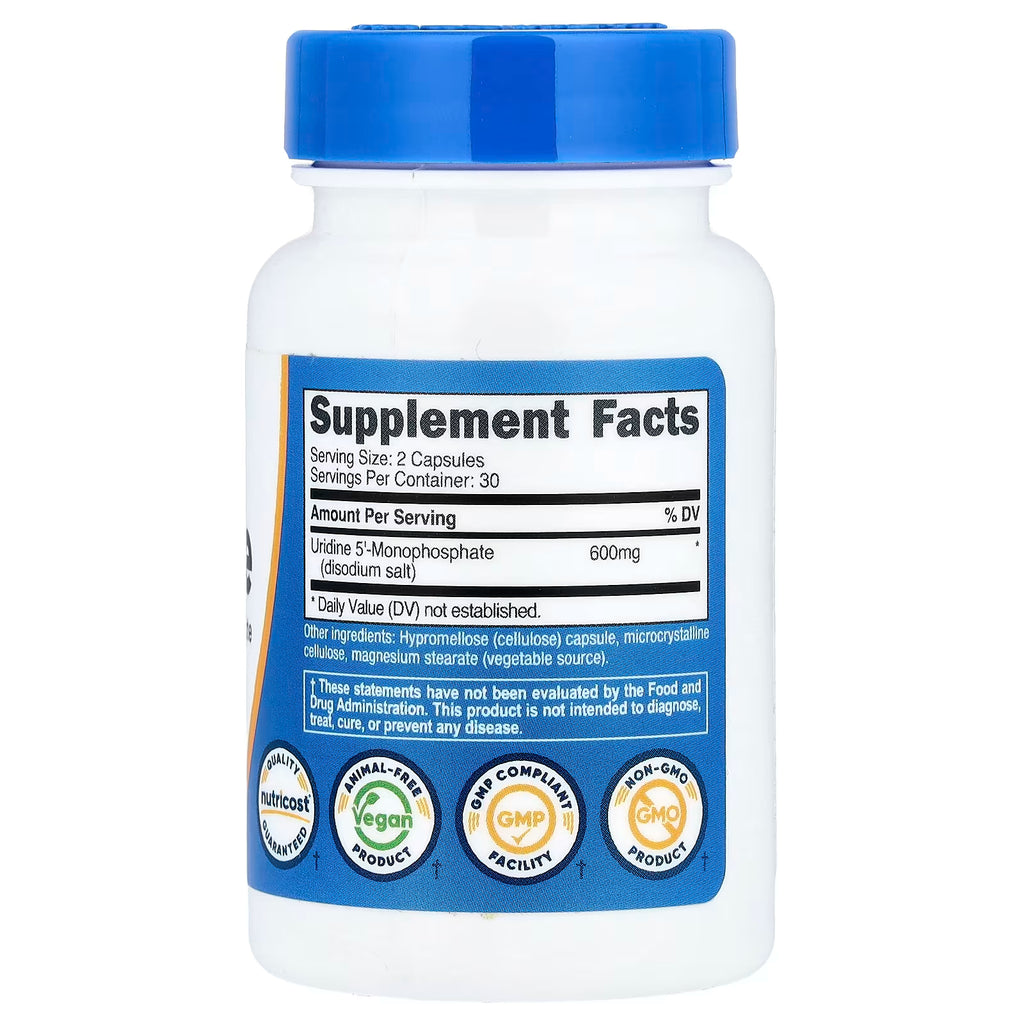 Nutricost, Uridine, 60 Capsules (300 mg per Capsule)