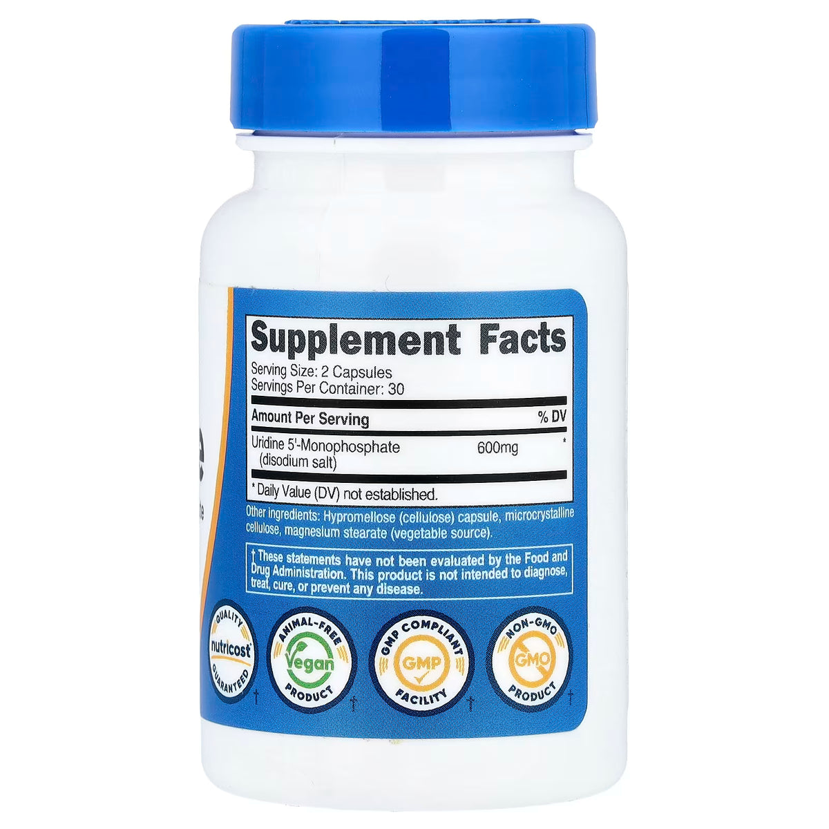 Nutricost, Uridine, 60 Capsules (300 mg per Capsule)