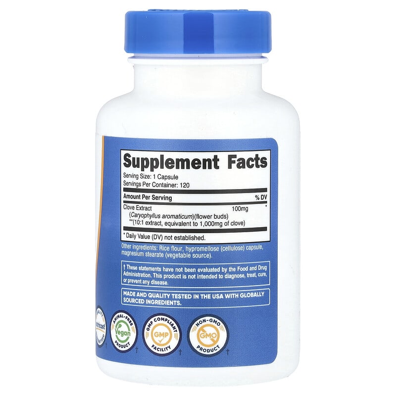 Nutricost, Clove, 1,000 mg, 120 Capsules