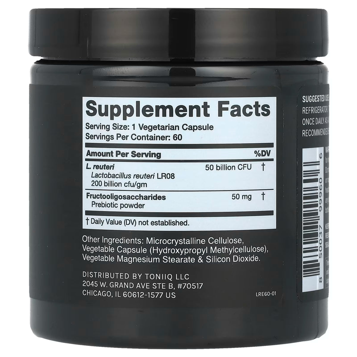 Toniiq, Lactobacillus Reuteri, 50 Billion CFU, 60 Capsules