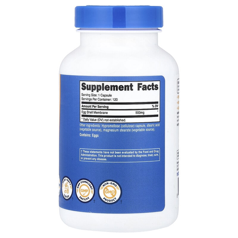 Nutricost, Egg Shell Membrane, 500 mg, 120 Capsules