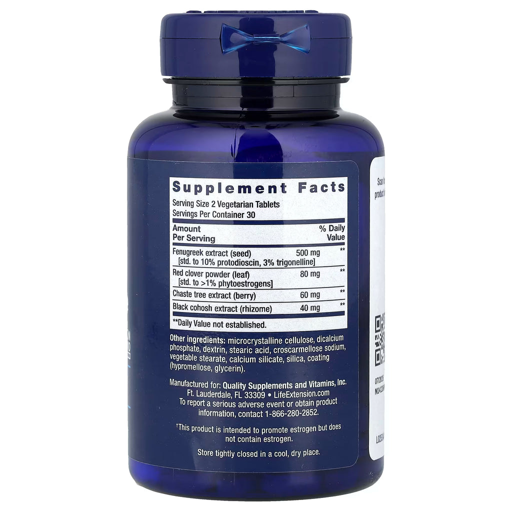 Life Extension, Women's Health, Estrogen Balance Elite, 60 Vegetarian Tablets