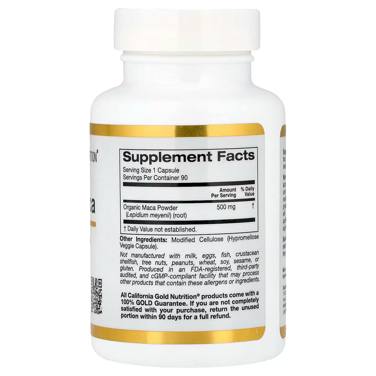 California Gold Nutrition, Peruvian Maca, 500 mg, 90 Veggie Capsules