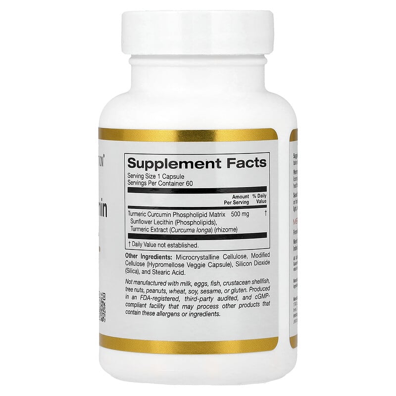 California Gold Nutrition, Turmeric Curcumin Phytosome Meriva®, 500 mg, 60 Veggie Capsules