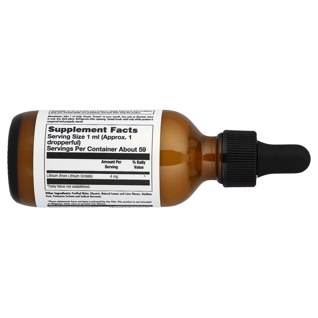 KAL, Lithium Orotate Drops, Lemon Lime, 2 fl oz (59 ml)