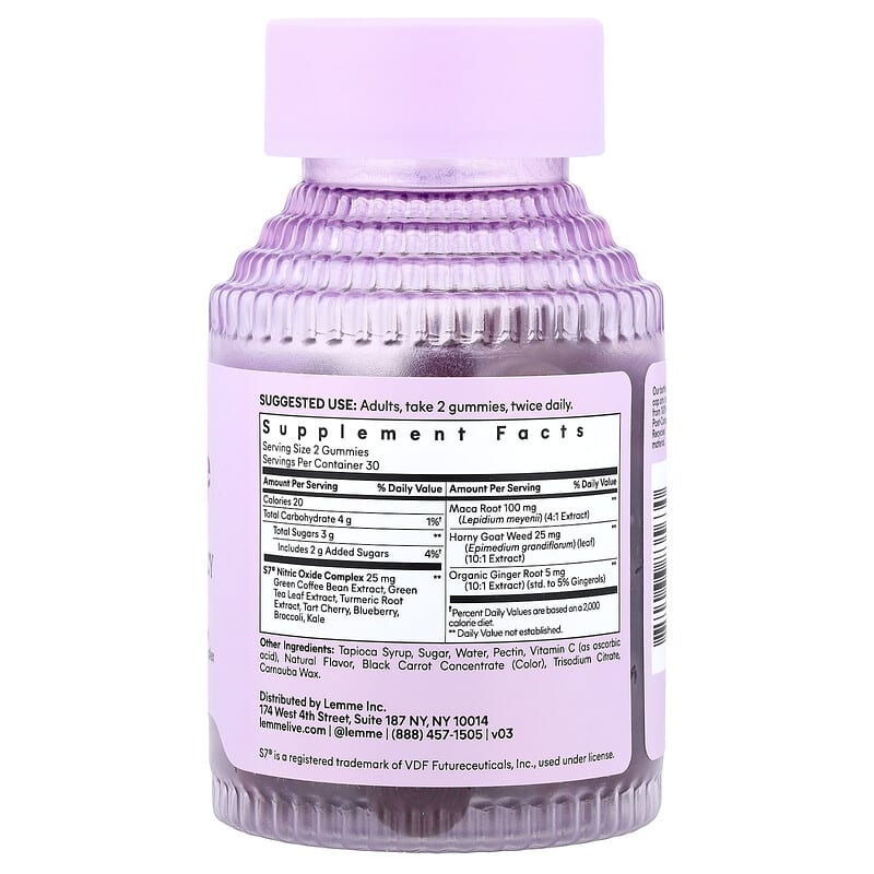 Lemme, Play, Daily Intimacy Gummies, Cherry, 60 Gummies