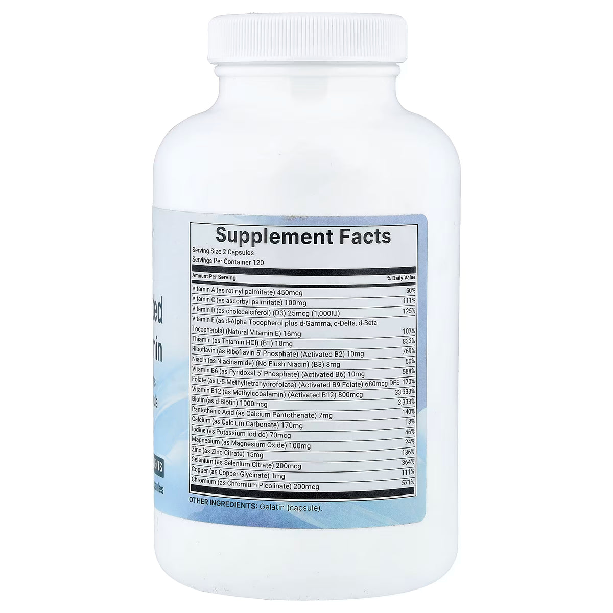 Micro Ingredients, Pure Methylated Multivitamin, 240 Capsules