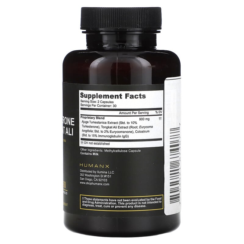 Humanx, Turkesterone & Tongkat Ali, 60 Capsules