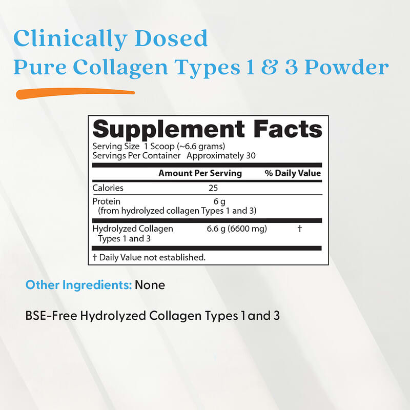Doctor's Best, Pure Collagen Types 1 and 3 Powder, 7.1 oz (200 g)