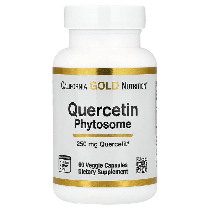 California Gold Nutrition, Quercetin Phytosome Quercefit®, 250 mg, 60 Veggie Capsules