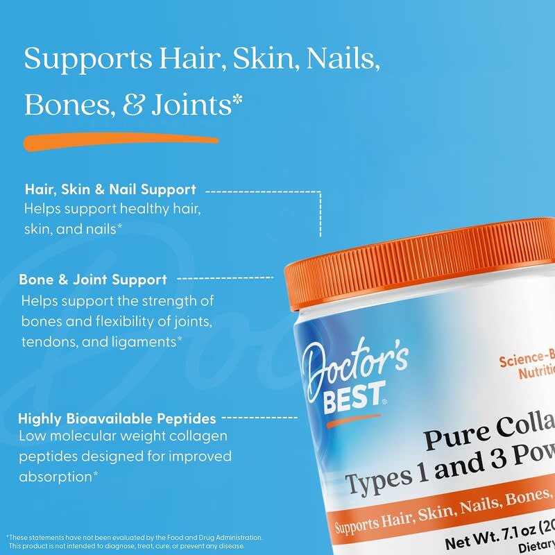 Doctor's Best, Pure Collagen Types 1 and 3 Powder, 7.1 oz (200 g)