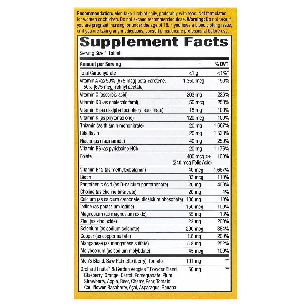Nature's Way, Alive! Men's Ultra Multivitamin, 60 Tablets