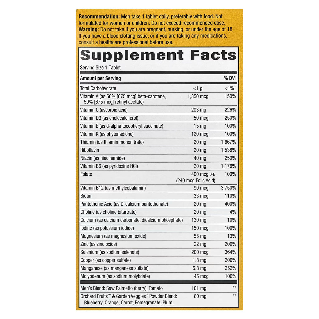 Nature's Way, Alive!® Men's 50+ Ultra Multivitamin, 60 Tablets