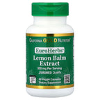 California Gold Nutrition, EuroHerbs™, Lemon Balm Extract, Euromed Quality, 500 mg, 60 Veggie Capsules