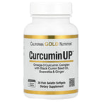 California Gold Nutrition, CurcuminUP™ with Omega-3 Curcumin Complex, Black Cumin Seed Oil, Boswellia and Ginger, 30 Fish Gelatine Capsules