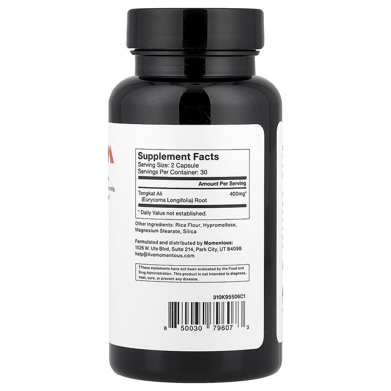 Momentous, Tongkat Ali, 60 Capsules (200 mg per Capsule)