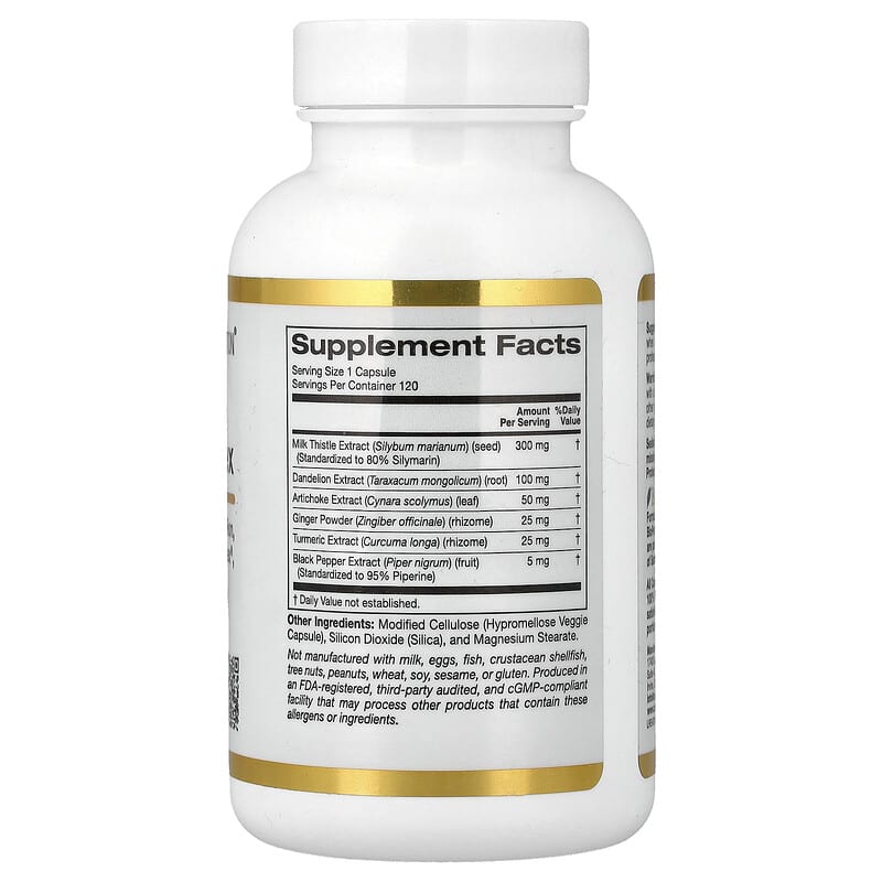 California Gold Nutrition, Silymarin Complex 120 Veggie Capsules