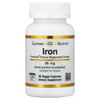 California Gold Nutrition, Ferrochel® Iron (Bisglycinate), 36 mg, 90 Veggie Capsules