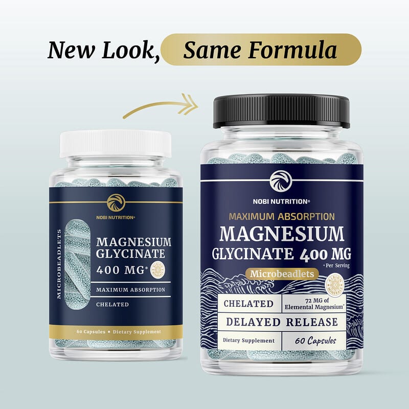 Nobi Nutrition, Magnesium Glycinate, Maximum Absorption, Chelated, 120 Capsules (400 mg per Serving)