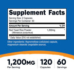 Nutricost, Red Yeast Rice, 120 Capsules (600 mg per Capsule)