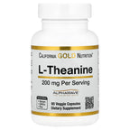 California Gold Nutrition, L-Theanine, Featuring AlphaWave®, 200 mg, 60 Veg Capsules