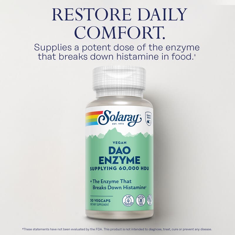 Solaray, Vegan DAO Enzyme, 4.2 mg, 30 VegCaps