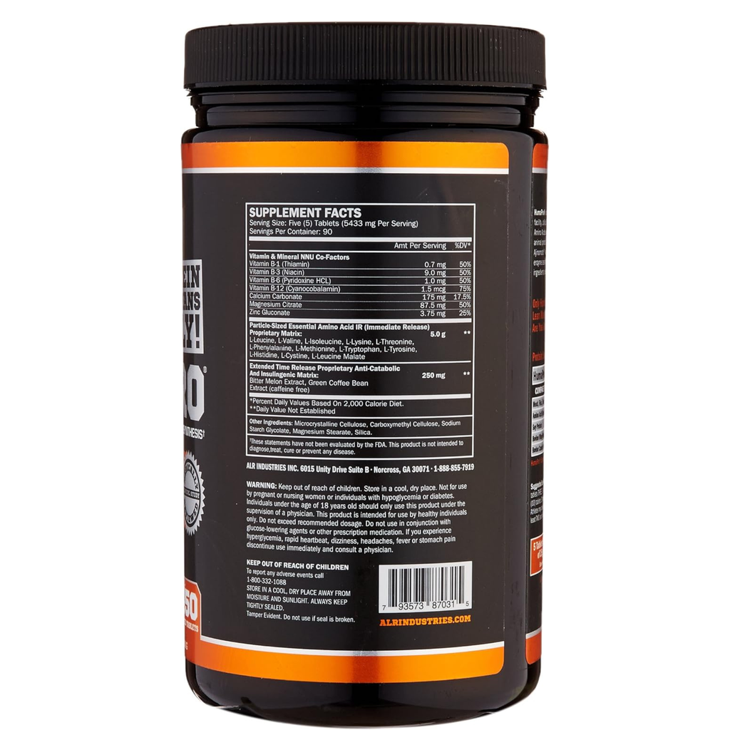 ALR Industries HumaPro Essential Amino Acid Formula | EAA Protein Supplement ,450 Tablets